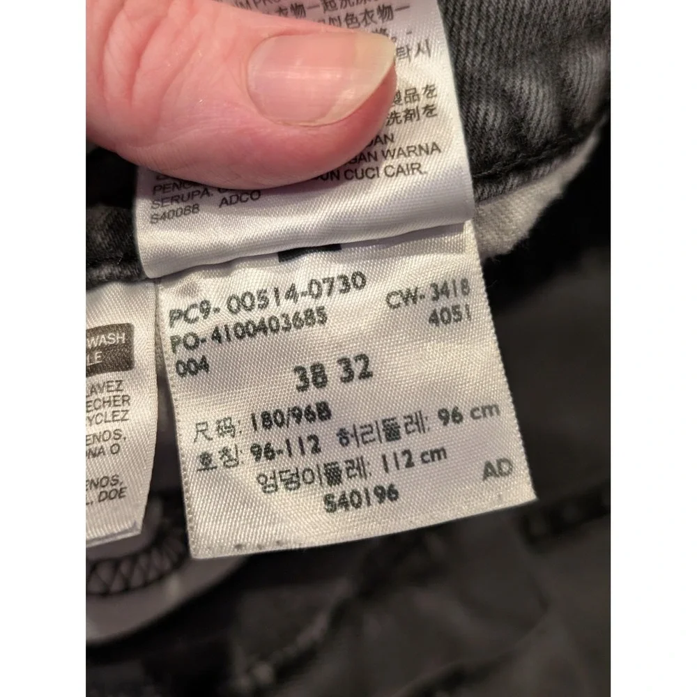 Levis 514‎ Jeans Mens 37x29 Gray Straight Leg Faded Denim Grunge Classic Y2K